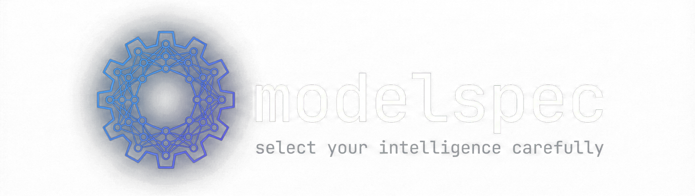 modelspec — select your intelligence carefully
